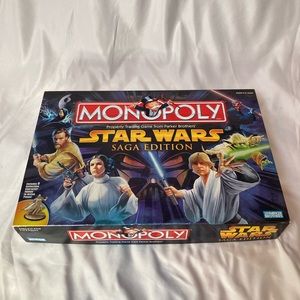 Monopoly Star Wars Saga Edition. No missing pieces. Two figures broken